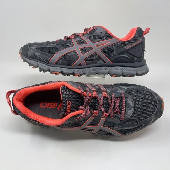 Asics Gel Scram 3 Trail Run Shoes Womens 9 1/2 Gray Orange 82#4=K.6.7 - Picture 8 of 12